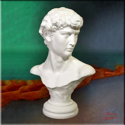 Büste David Michelangelo Skulptur Statue Figur Gott Antike Stuckgips - Bild 1 von 4