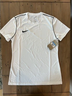 Camiseta de entrenamiento de fútbol de manga corta Nike Dry Park20 para mujer blanca mediana BV6897 Foto 1 de 2