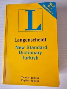 Langenscheidt New Standard Dictionary Turkish New Blue Headwords Turkish-English - Picture 1 of 7