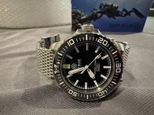 Deep Blue Daynight Patriot T100 Diver Blue Tubes SS Shark MESH ๐ฆโ๐ฅ - Picture 1 of 14