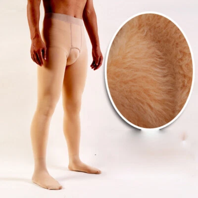 Men's Thermal Stretchy Pantyhose Warm Long John Stocking Underpants Winter Slim - Image 1 of 4