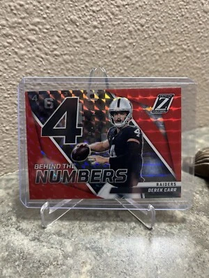 2022 Panini Zenith Derek Carr Behind the Numbers Red Prizm #BN-DC LV Raiders - Image 1 of 2