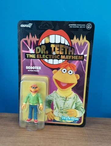 Super7 Reaction Muppets Dr Teeth & The Electric Mayhem Scooter MOC Unpunched Cover