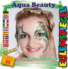 Eulenspiegel Motif-Set, Makeup Set Aqua Beauty With Schmink-Anleitung, 1 Brush