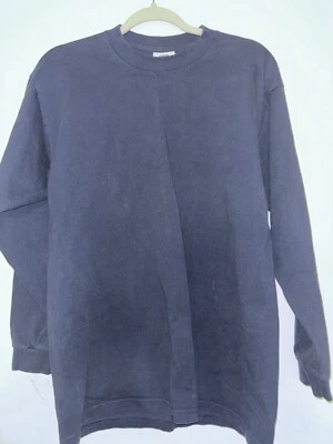 Camiseta De Colección Blanco Azul Marino Pro Club Para Hombre Grande Y2K Hecha en EE. UU. Manga Larga Foto 1 de 3