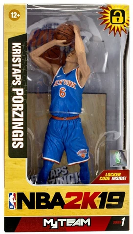 Kristaps Porzingis New York Knicks NBA 2K19 Figure NIB McFarlane Toys Cover