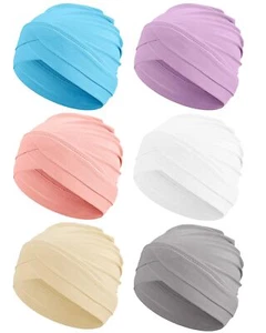 6 Pcs Women Turban Hats Cancer Headwear Cancer Sleep Cap Lightweight Stretchy... - Picture 1 of 6