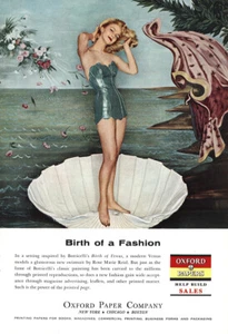 Oxford Paper Company 1959: Birth of a Fashion anuncio impreso vintage - Imagen 1 de 1