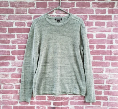 🔥 Suéter masculino Michael Kors cinza creme algodão lã grande G - Imagem 1 de 4