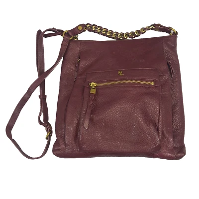 Bolso Bandolera Elliott Lucca Gwen Cuero Sangre de Buey Granate Borgoña Foto 1 de 4