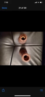 2 Antique Vintage Primitive Industrial Mill Wooden Spool Bobbin  Unique! - Image 1 of 3