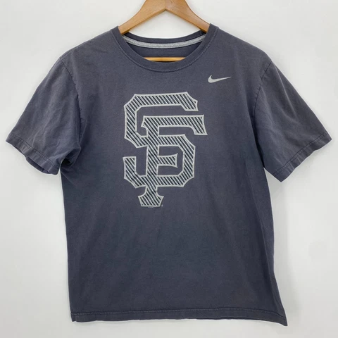 Nike T-Shirt Men's M Gray San Francisco Giants Baseball MLB Short Sleeve Cover