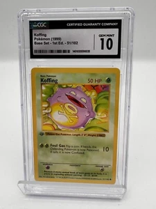 Koffing Base Set Shadowless 1st Edition 51/102 CGC 10 - Picture 1 of 2