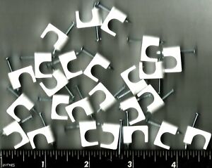 1/4" Coaxial Cable Staples White Coax Hold down Cat 5 6 Data Rg-5 6 Psw-1650T