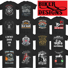 Motard T-Shirt Moto Café Racer Chopper Vélo Hommes Drôle Crâne Haut