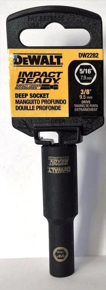 DeWalt 5/16" Impact Ready Deep Socket 3/8 Dr DW2282 - Image 1 of 1