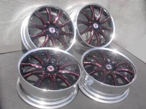 JDM Wheels WORK 20x8 5x114.3 50 SCHWERT SC2 Color: Black x Red Line Set4 - Picture 1 of 6