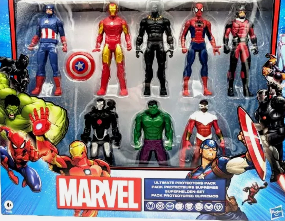 Hasbro E4252 Marvel Ultimate Protectors Pack Superhelden Set mit 8 Actionfiguren