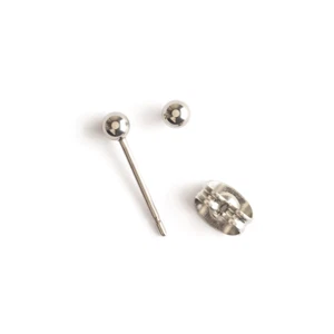 Mini Ball Titanium Stud Earrings - Picture 1 of 4