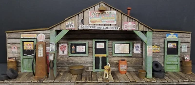 "ROADSIDE DINER" DISPLAY FOR YOUR CARS, HANDMADE, 1:18 SCALE, 50'S 60'S ERA, NEW - Image 1 of 4