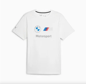 T-Shirt Uomo BMW M Motorsport Logo UFFICIALE PUMA ESS Bianca XS NUOVE ETICHETTE Shirt - Foto 1 di 7