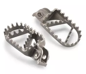 KTM SX EXC Akrapovic Titanium Footrest Footpeg Set New 77203940000 - Picture 1 of 6