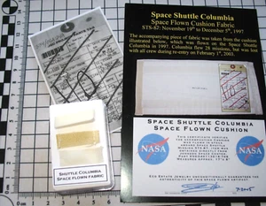 NASA Shuttle Columbia STS87 1997 Space Flown Stoff kleine Vitrine #5 - Bild 1 von 5