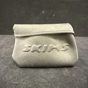 SKIMS Kim Kardashian Black Mini Small Nylon Neoprene Pouch Case Makeup Bag - Picture 1 of 7