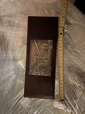 Portapenne Acca legno e Argento Castellani da scrivania - Immagine 1 di 4