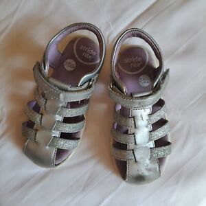 Stride Rite Luna Toddler Girl's Closed-Toe Sandal - Silver-Purple 9XW
