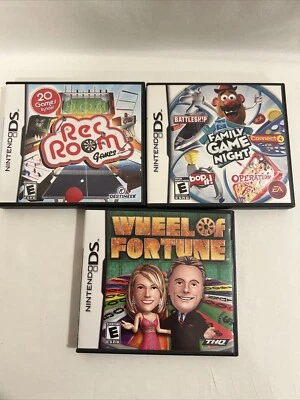 Nintendo DS Games Lot of 3 Family Game Night, Rec Room Games & Wheel Of Fortune - Image 1 of 4