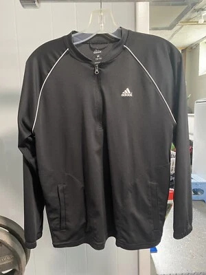 Camiseta Adidas Juvenil Mediana 10-12 Negra Cuarto Cremallera Manga Larga Foto 1 de 4