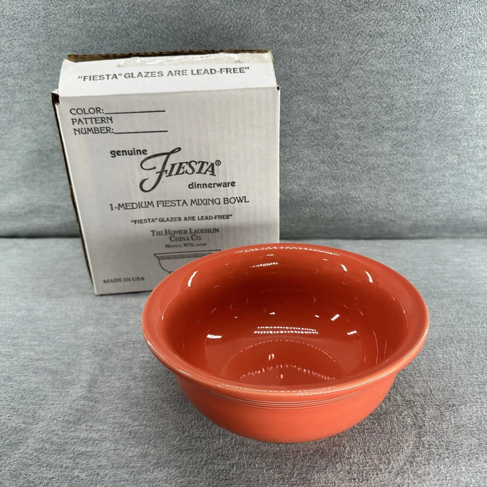 FIESTA DINNERWARE - Persimmon Mixing Bowl Medium Multi Purpose  Z3 Foto 1 de 4