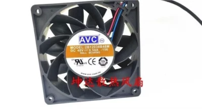 AVC 2B12038B48M 12038 48V 0.54A 12CM Industrial Computer Cooling Fan - Image 1 of 3