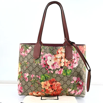 Auténtico Bolso de Mano Gucci GG Supreme Lona Flores Reversible H2581YG704 Foto 1 de 4