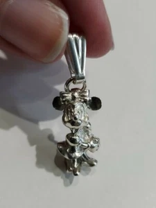 Vintage 3-D Sterling Silver Disney Minnie Mouse Charm Pendant - Picture 1 of 11