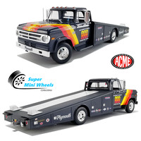 ACME 1:18 1970 Dodge D-300 Ramp Truck AAR Dan Gurney Trans Am Team Blue A1801901