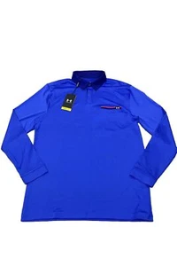 Under Armour S Playoff 2.0 Pocket Polo Shirt Long Sleeve Mens Blue 1373687 $70 - Picture 1 of 10