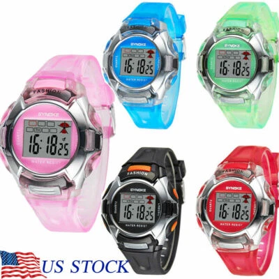 Relógio esportivo digital LED impermeável infantil despertador infantil melhor presente - Imagem 1 de 4