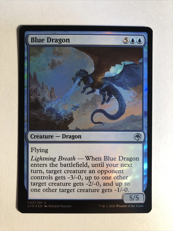 1x D&D Forgotten Realms Blue Dragon Foil NM/M Magic The Gathering Mtg - Bild 1 von 1