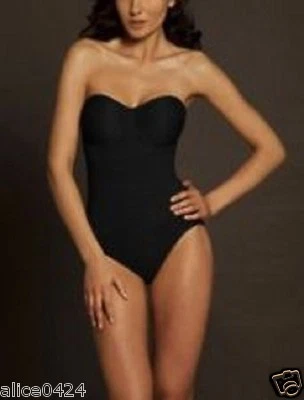BODY WRAP Firm Control Bodysuit 44003 Black Small NEW  3 way Straps   NWT $88. - Image 1 of 4
