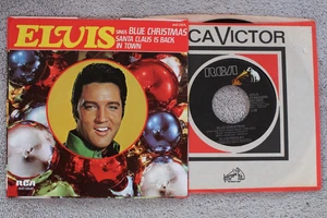 Elvis Presley  - Blue Christmas/Santa Claus Is... -  US Picture Sleeve PS 7" - Picture 1 of 2