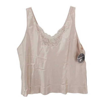 NUEVO CON ETIQUETAS INNOMBRABLES Taupe Beige Cami Tank Lencería Encaje Ribete GRANDE Foto 1 de 4