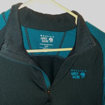 Pullover Mountain Hardwear Adulto Grande Azul Marino/Azul 1/4 Cremallera Manga Larga Para Hombre L Foto 1 de 4