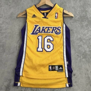 Camiseta Adidas Juvenil Pequeña Longitud +2 Pau Gasol Los Angeles Lakers NBA Baloncesto - Imagen 1 de 9