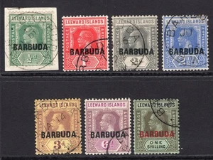 BARBUDA 1922 KING GEORGE V DEFINITIVE SET TO 1/- VERY FINE CDS USED - Picture 1 of 1