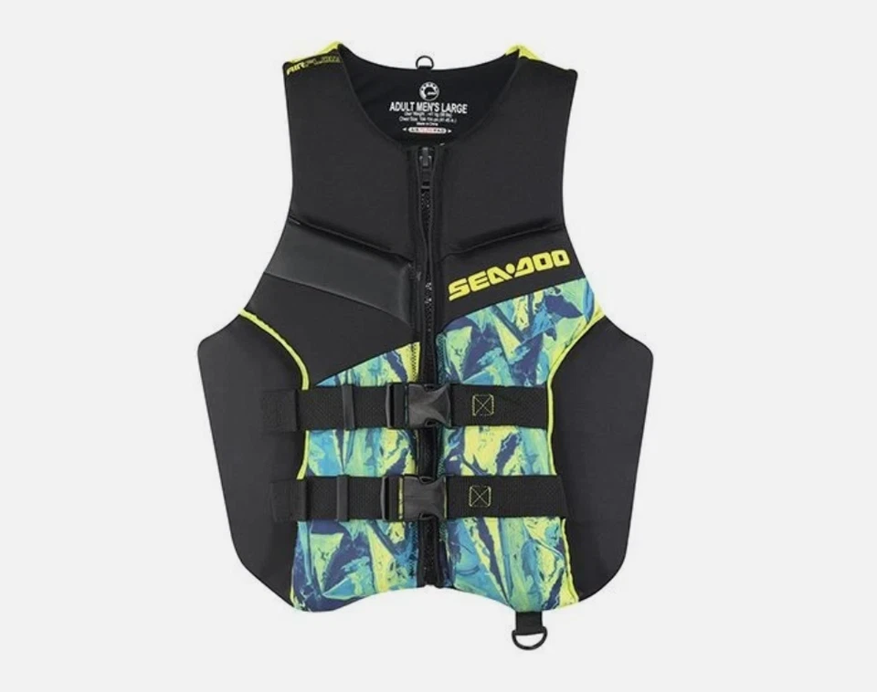 Sea-Doo Airflow Mens PFD Life Jacket SIZE MENS 3X-LARGE HI-VIS YELLOW 2859661626 - Image 1 of 4