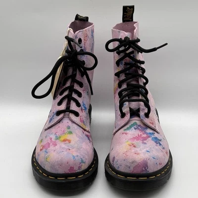 Doc Marten New Women’s Floral Synthetic Leather Boots SZ 8 - Image 1 of 4