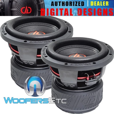 2 DD AUDIO 608F-D2 8" 3000W DUAL 2-OHM SUPER TUNED SUBWOOFERS BASS SPEAKERS NEW - Image 1 of 4