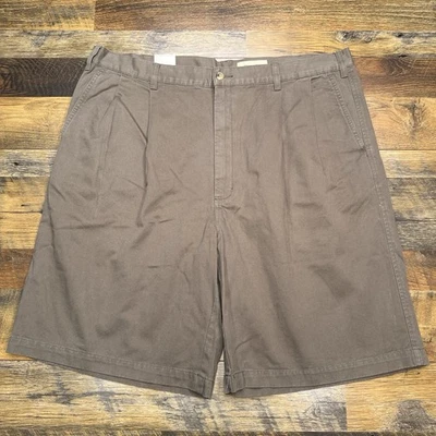 Pantalones Cortos De Colección Eddie Bauer Calce Clásico Para Hombre 42 Alto Taupe Tiro Largo Plisados Nuevos Foto 1 de 4